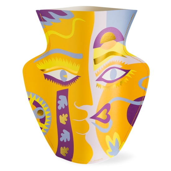 Vase papier orange